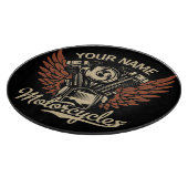 Personalisieren Sie Motorradfahrer Garage Schneidebrett (Ecke)