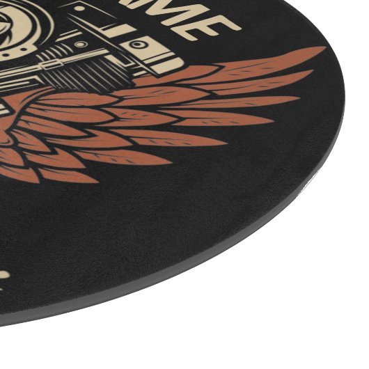 Personalisieren Sie Motorradfahrer Garage Schneidebrett (Ecke)