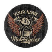 Personalisieren Sie Motorradfahrer Garage Schneidebrett (Vorderseite)