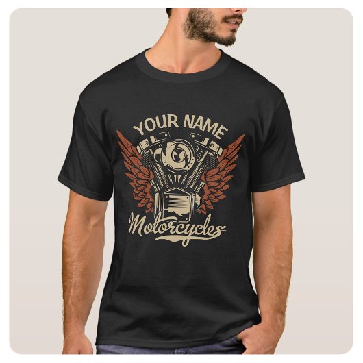 Personalisieren Sie Motorradfahrer Garage T-Shirt