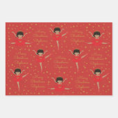 Personalisieren Sie multikulturelle Weihnachten Ba Geschenkpapier Set (Vorderseite 2)