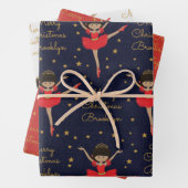 Personalisieren Sie multikulturelle Weihnachten Ba Geschenkpapier Set (Beispiel)