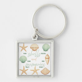 Personalisieren Sie Muscheln und Erinnerungen: Min Schlüsselanhänger