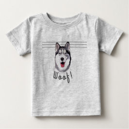 Personalisieren Sie Nachricht Siberian Husky Baby T-shirt