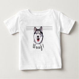 Personalisieren Sie Nachrichten Siberian Husky Bab Baby T-shirt