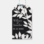 Personalisieren Sie Name, Datum Stilvoll Schwarz u Geschenkanhänger (Vorderseite)