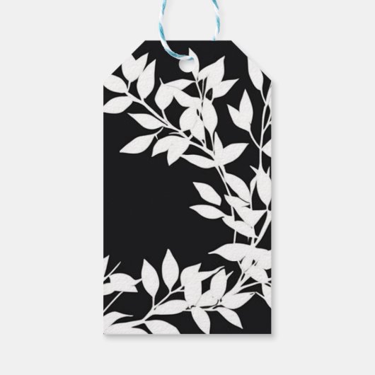 Personalisieren Sie Name, Datum Stilvoll Schwarz u Geschenkanhänger (Rückseite)