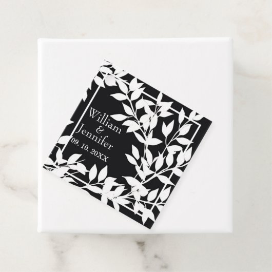 Personalisieren Sie Name, Datum Stilvoll Schwarz u Geschenkanhänger (Beispiel)