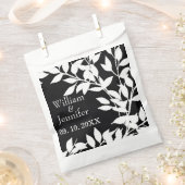 Personalisieren Sie Name, Datum Stilvoll Schwarz u Geschenktütchen (Ausgeschnitten)