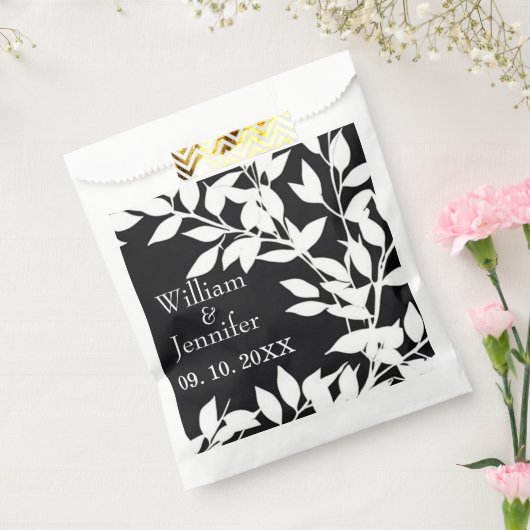 Personalisieren Sie Name, Datum Stilvoll Schwarz u Geschenktütchen (Versiegelt)