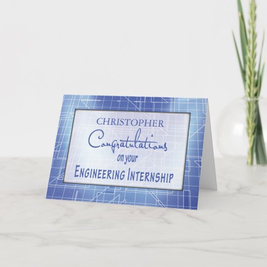 Personalisieren Sie Name Engineering Abschluss Con Karte (Vorderseite)