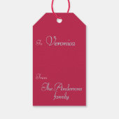 Personalisieren Sie Name & Grußmaid und Freunde Geschenkanhänger (Rückseite)