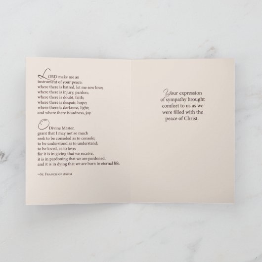 Personalisieren Sie Name, Jahre, Danke Beileid Geb (Innenseite)