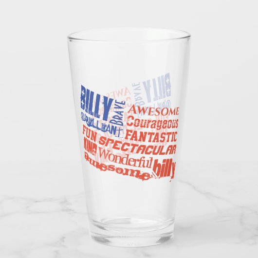 Personalisieren Sie Name Positive Affirmative USA- Glas (Rückseite)