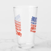 Personalisieren Sie Name Positive Affirmative USA- Glas (Links)