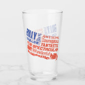 Personalisieren Sie Name Positive Affirmative USA- Glas (Vorderseite)