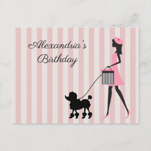 Personalisieren Sie Name und Anlass Dame führt Pud Postkarte