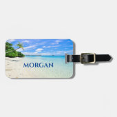 Personalisieren Sie Name und Anschrift, Sandy Beac Gepäckanhänger (Vorderseite horizontal)