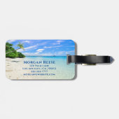 Personalisieren Sie Name und Anschrift, Sandy Beac Gepäckanhänger (Rückseite horizontal)