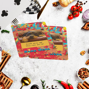 Personalisieren Sie Name und Foto, indem Sie "Rott Spielkarten