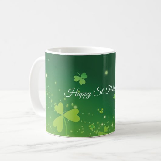 Personalisieren Sie Name und Foto St. Patrick's Da Kaffeetasse (Vorderseite Links)