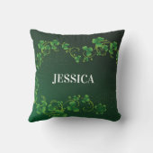 Personalisieren Sie Name und Foto St. Patrick's Da Kissen (Rückseite)