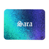 Personalisieren Sie Name und Shades in Blue Premiu Magnet (Horizontal)