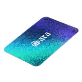 Personalisieren Sie Name und Shades in Blue Premiu Magnet (Linke Seite)