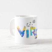 Personalisieren Sie Namens-Spaß VIRGO Geburtstag Z Kaffeetasse (Vorderseite Links)