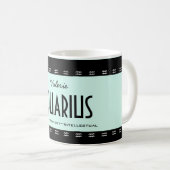 Personalisieren Sie Namensfarbe AQUARIUS Geburtsta Kaffeetasse (VorderseiteRechts)