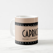 Personalisieren Sie Namensfarbe CAPRICORN Geburtst Kaffeetasse (Vorderseite Links)
