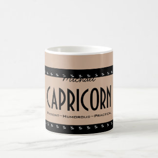 Personalisieren Sie Namensfarbe CAPRICORN Geburtst Kaffeetasse