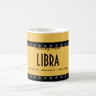 Personalisieren Sie Namensfarbe LIBRA Geburtstag Z Kaffeetasse