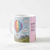 Personalisieren Sie Namenswörter Happy Cloud Hot A Kaffeetasse (Vorderseite Links)