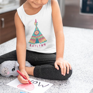Personalisieren Sie Native American Pink und Blue  Baby T-shirt
