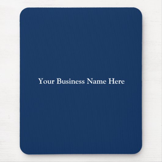 Personalisieren Sie Navy Blue White Business Mousepad (Vorne)