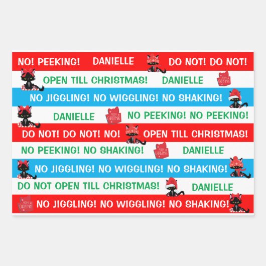 Personalisieren Sie nicht bis Weihnachten Cranky C Geschenkpapier Set (Vorderseite 3)