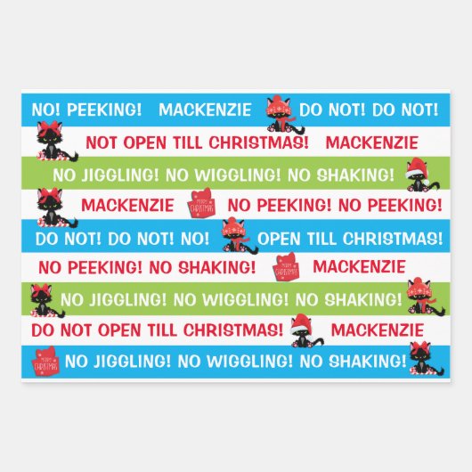 Personalisieren Sie nicht bis Weihnachten Cranky C Geschenkpapier Set (Vorderseite 2)