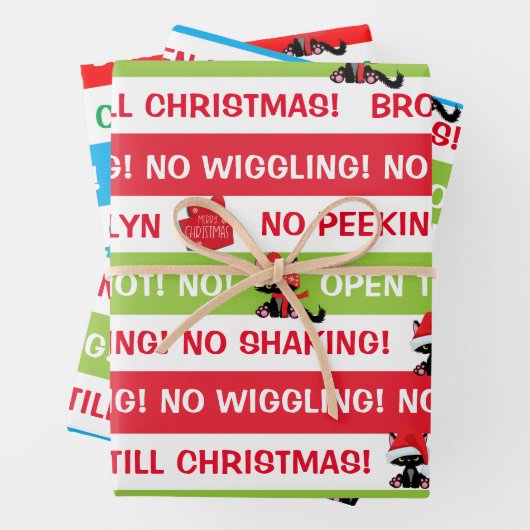 Personalisieren Sie nicht bis Weihnachten Cranky C Geschenkpapier Set (Beispiel)