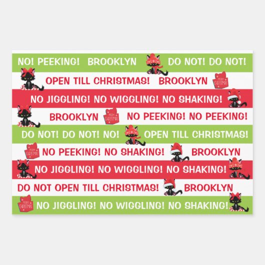 Personalisieren Sie nicht bis Weihnachten Cranky C Geschenkpapier Set (Vorderseite)