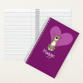 Personalisieren Sie Niedliche Labrador Hunde Herzs Notizblock (Innen)