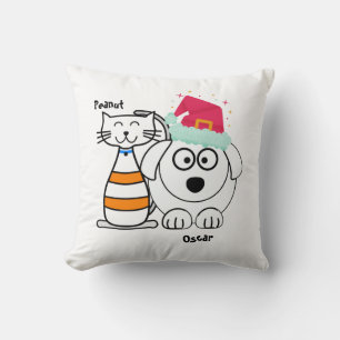 Personalisieren Sie Niedliche Weihnachten mit Katz Kissen