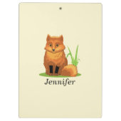Personalisieren Sie Niedlichen kleinen Fuchs zurüc Klemmbrett (Rückseite)
