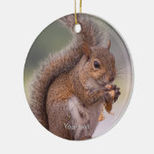 Personalisieren Sie niedliches Eichhörnchen, das e Keramik Ornament (Links)