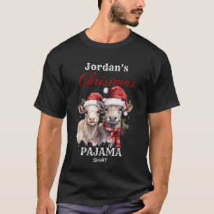 Personalisieren Sie Niedliches Farm Xmas Pajama Fa T-Shirt