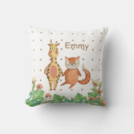 Personalisieren Sie niedliches Safari-Kinderzimmer Kissen