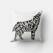 Personalisieren Sie Noble mutig Strong Wild Free W Kissen (Rückseite)