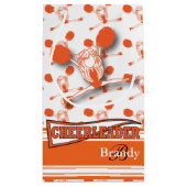 Personalisieren Sie Orange Cheerleader - Kleine Geschenktüte (Rückseite)