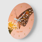 Personalisieren Sie Passionsschmetterlinge auf Zin Große Wanduhr (Winkel)