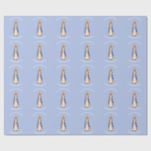 Personalisieren Sie Peter das Kaninchen Christenin Geschenkpapier (Flach)
